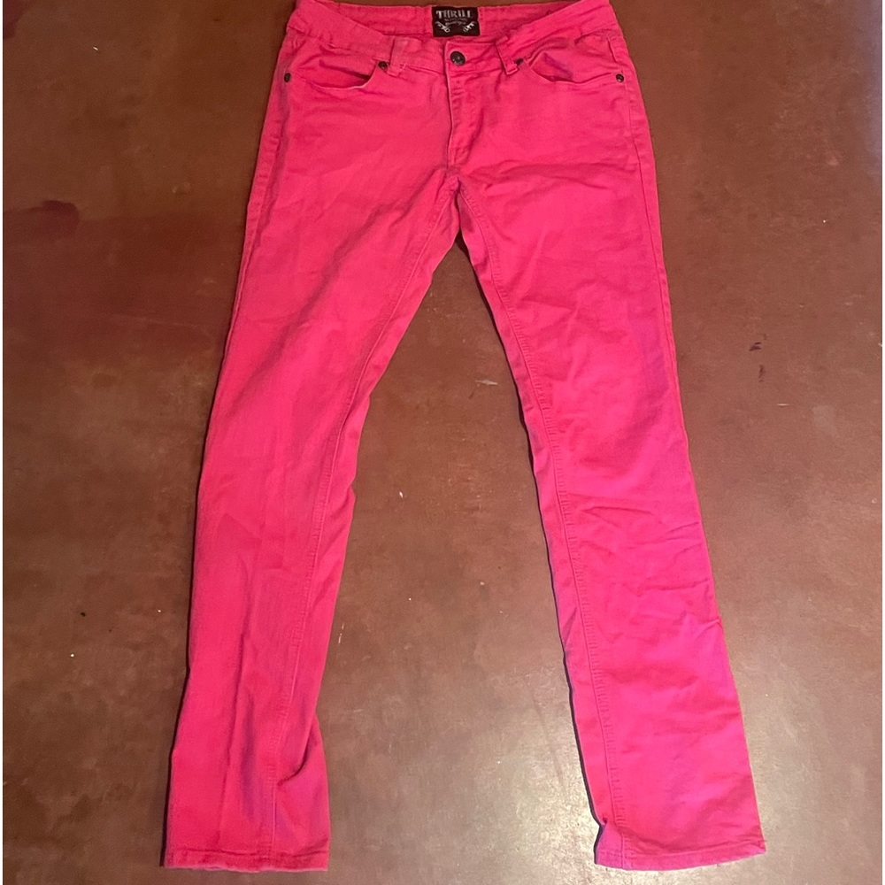 Thrill “All Ways A Thrill” Hot Pink Low-Rise Jeans Size 9